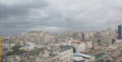 أجواء المنخفض الجوي بغزة هذا الصباح