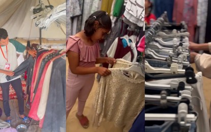 حكاية.. ملابس من رائحة غزة تباع داخل خيمة برفح
