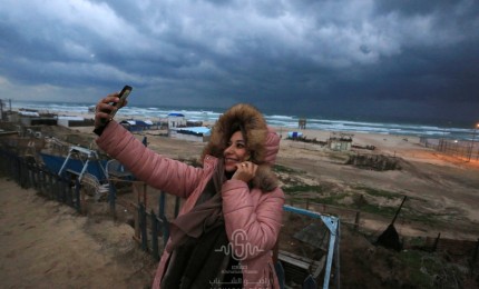 أجواء المنخفض الجوي في قطاع غزة
