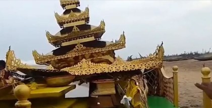 بعد الإعصار.. عربة ذهبية غامضة تظهر على الساحل الهندي