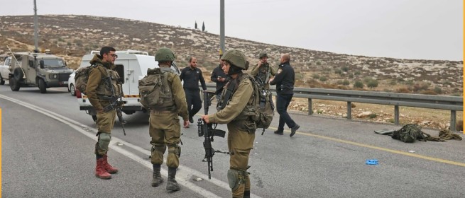 مكان عملية الدهس التي أسفرت عن إصابة مجندة إسرائيلية بجروح خطيرة شرق رام الله